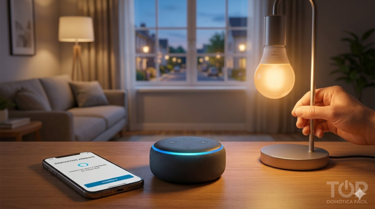 Configuración de Amazon Echo Dot y App Alexa para domótica fácil en casa.